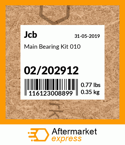 Main Bearing Kit 010 02/202912