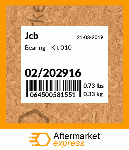 Bearing - Kit 010 02/202916