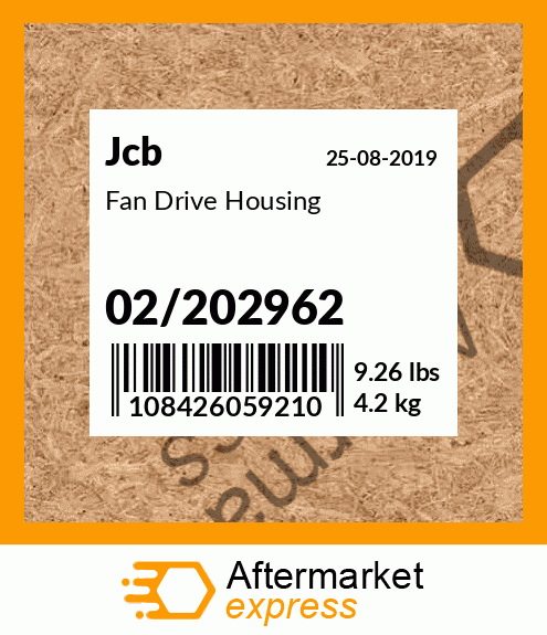 Fan Drive Housing 02/202962