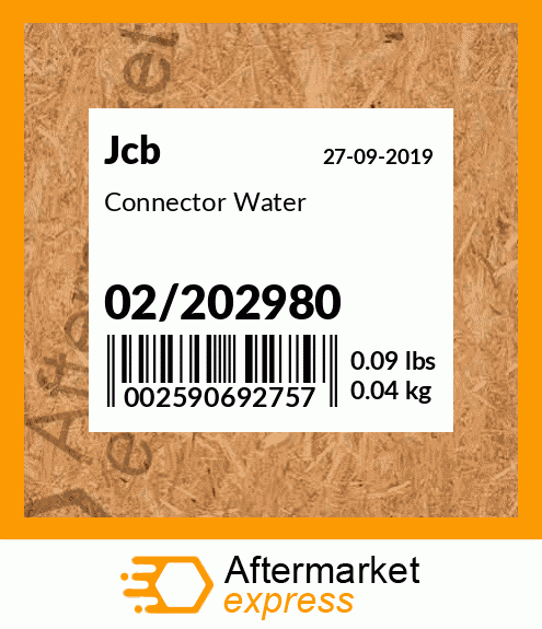 Connector Water 02/202980