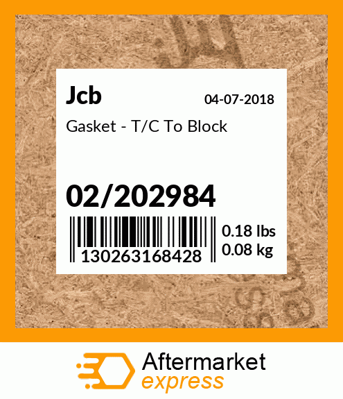 Gasket - T/C To Block 02/202984