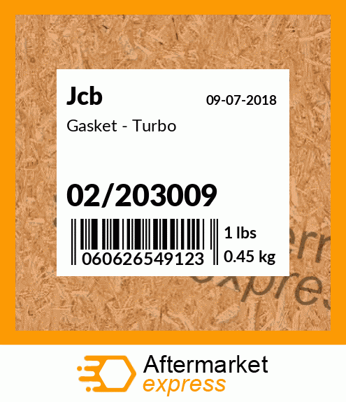 Gasket - Turbo 02/203009