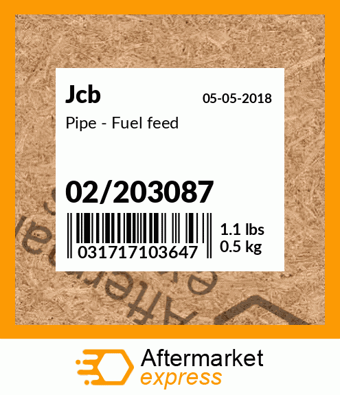 Pipe - Fuel feed 02/203087