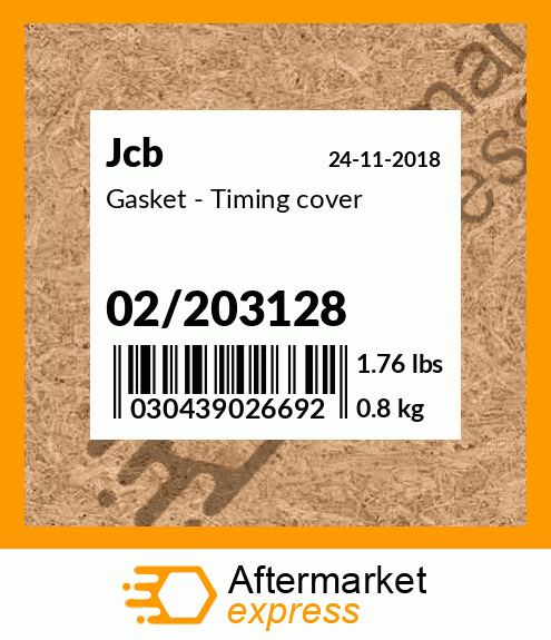 Gasket - Timing cover 02/203128