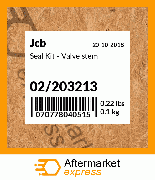 Seal Kit - Valve stem 02/203213