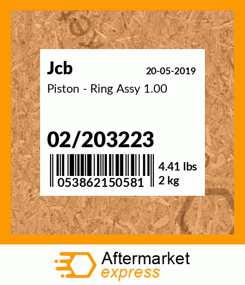 Piston - Ring Assy 1.00 02/203223