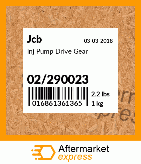 Inj Pump Drive Gear 02/290023