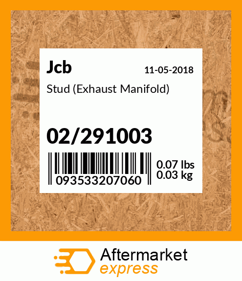 Stud (Exhaust Manifold) 02/291003