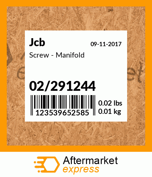 Screw - Manifold 02/291244