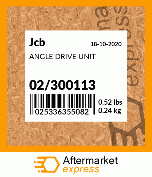 ANGLE DRIVE UNIT 02/300113