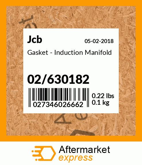 Gasket - Induction Manifold 02/630182