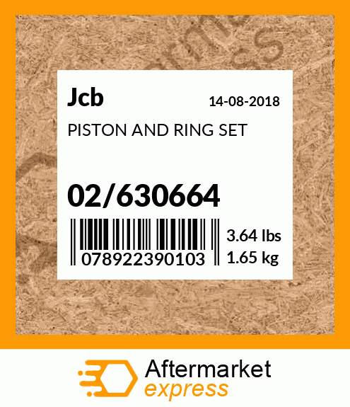 PISTON AND RING SET 02/630664