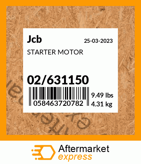 STARTER MOTOR 02/631150