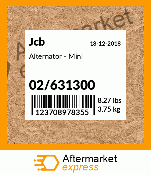 Alternator - Mini 02/631300