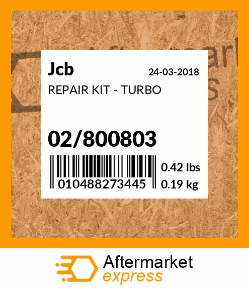 REPAIR KIT - TURBO 02/800803