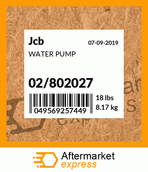 WATER PUMP 02/802027