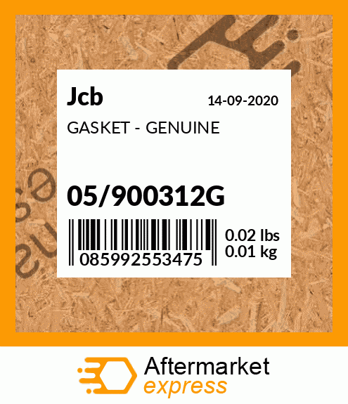GASKET - GENUINE 05/900312G