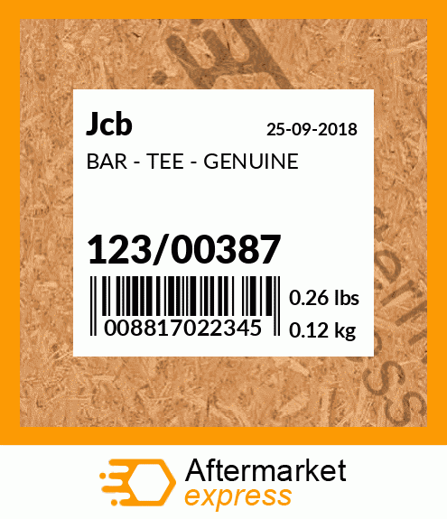 BAR - TEE - GENUINE 123/00387