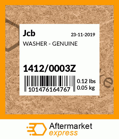 WASHER - GENUINE 1412/0003Z