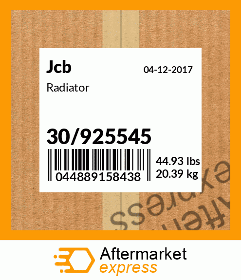 Radiator 30/925545