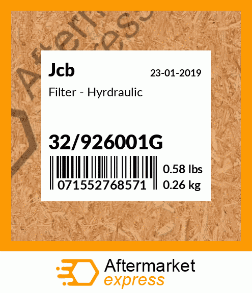 Filter - Hyrdraulic 32/926001G