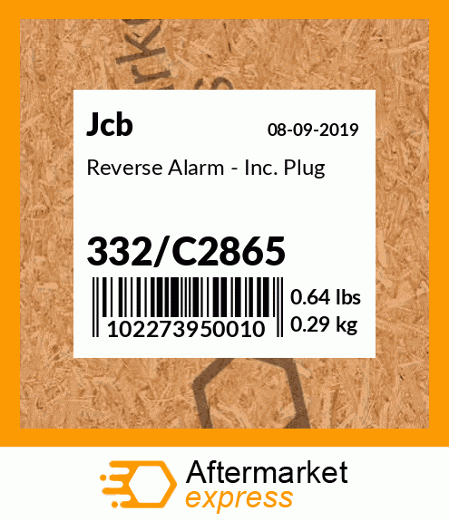 Reverse Alarm - Inc. Plug 332/C2865