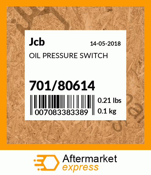 OIL PRESSURE SWITCH 701/80614