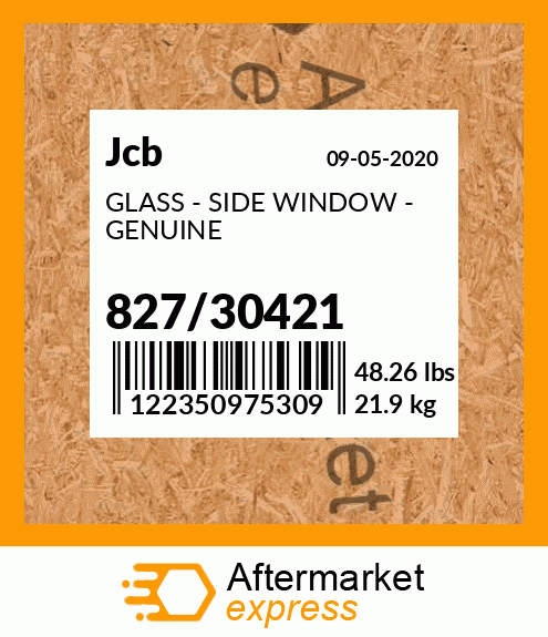 GLASS - SIDE WINDOW - GENUINE 827/30421
