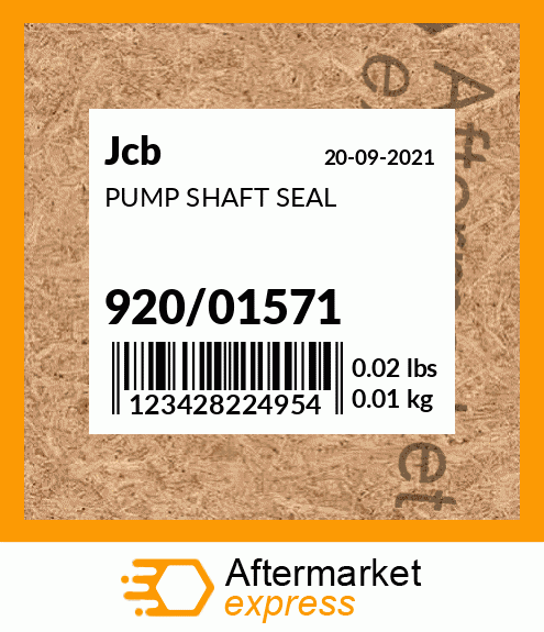 PUMP SHAFT SEAL 920/01571