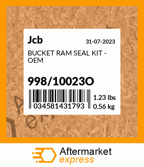 BUCKET RAM SEAL KIT - OEM 998/10023O