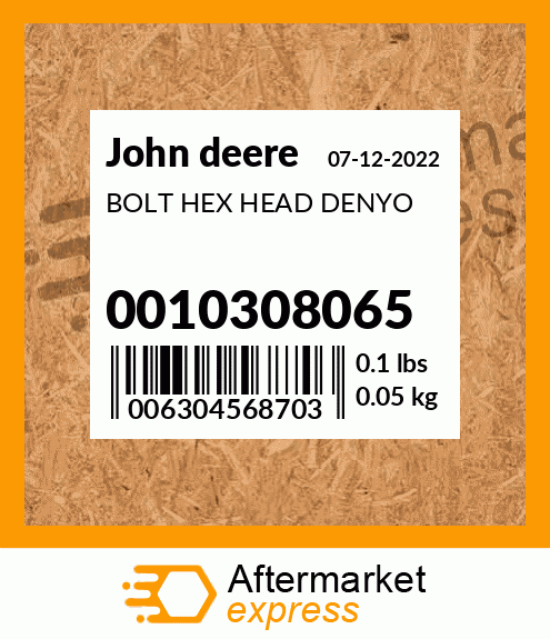 BOLT HEX HEAD DENYO 0010308065