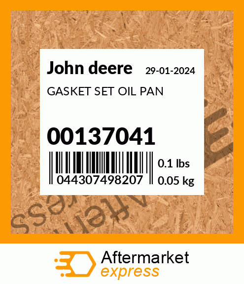 GASKET SET OIL PAN 00137041