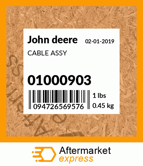 CABLE ASSY 01000903