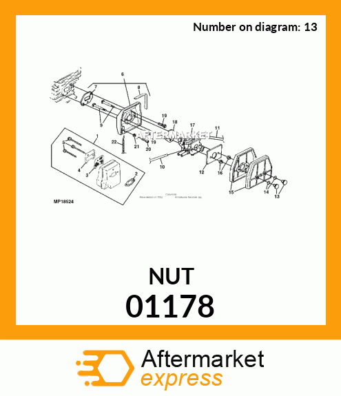 Nut - RETAINER NUT (250),# 01178