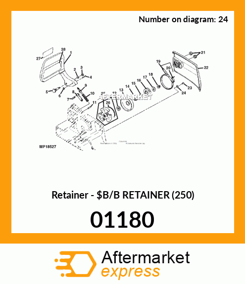 Retainer - $B/B RETAINER (250) 01180