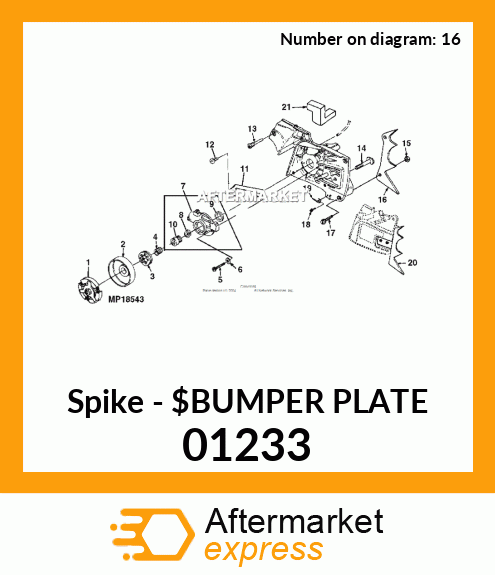 Spike - $BUMPER PLATE 01233