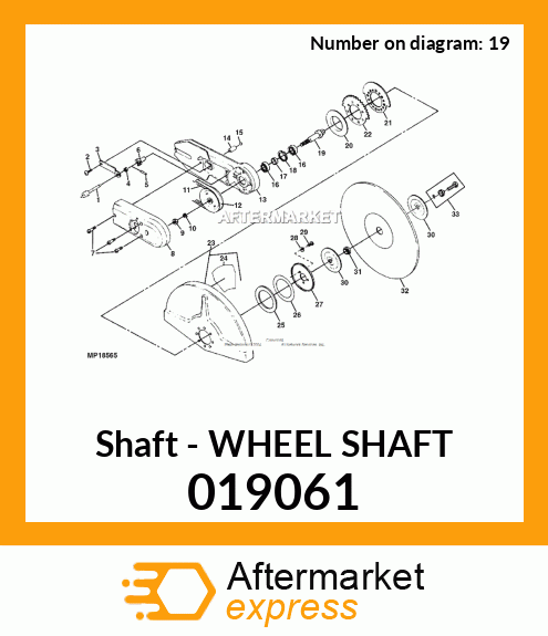 Shaft - WHEEL SHAFT 019061