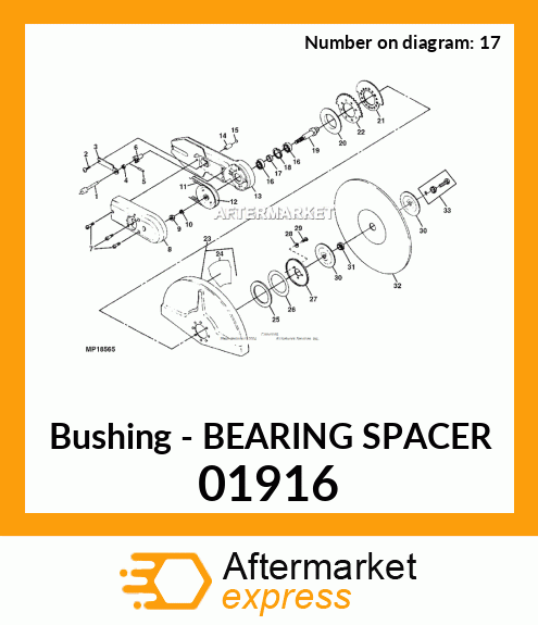 Bushing - BEARING SPACER 01916
