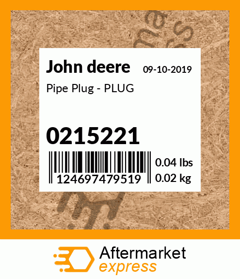 Pipe Plug - PLUG 0215221
