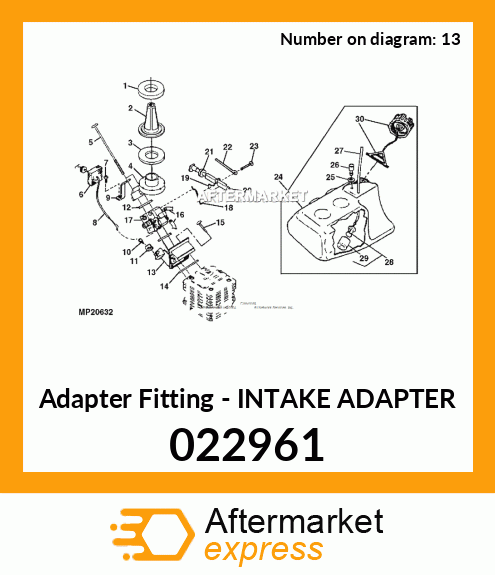 Adapter Fitting - INTAKE ADAPTER 022961