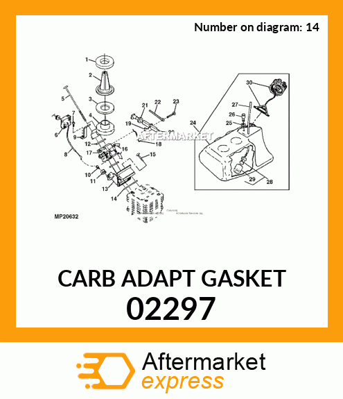 CARB ADAPT GASKET 02297