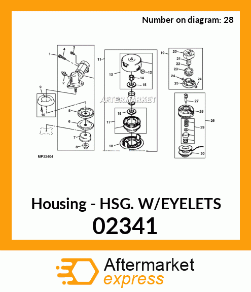 Housing - HSG. W/EYELETS 02341