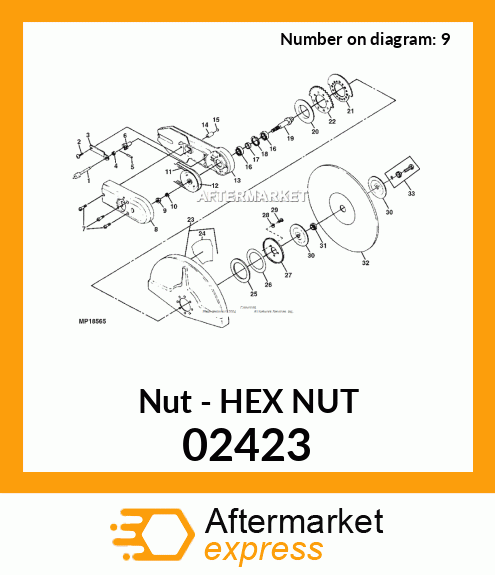 Nut - HEX NUT 02423