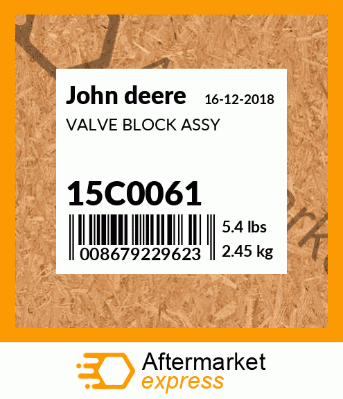 VALVE BLOCK ASSY 15C0061