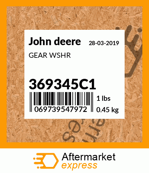 GEAR WSHR 369345C1