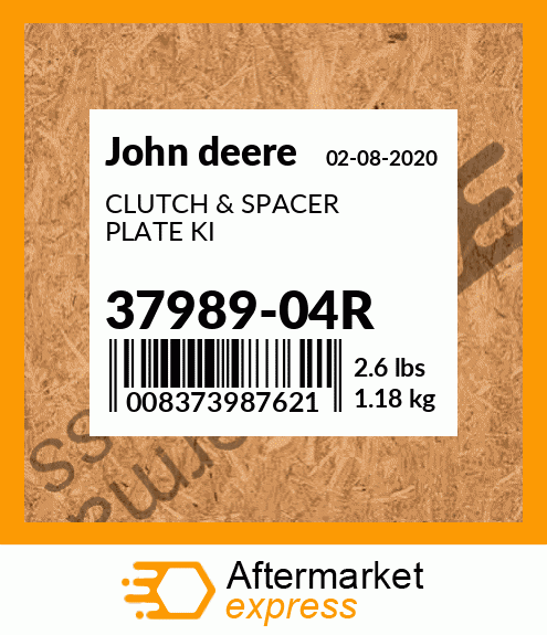 CLUTCH & SPACER PLATE KI 37989-04R