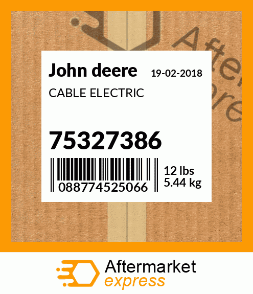 CABLE ELECTRIC 75327386