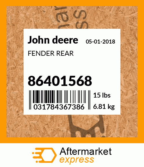 FENDER REAR 86401568