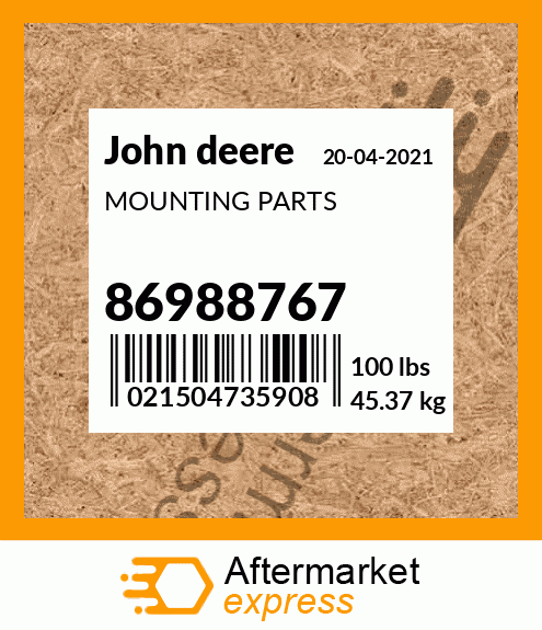 MOUNTING PARTS 86988767