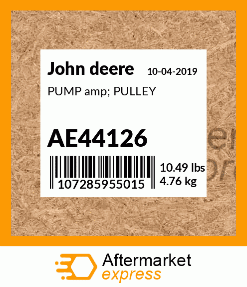 PUMP amp; PULLEY AE44126